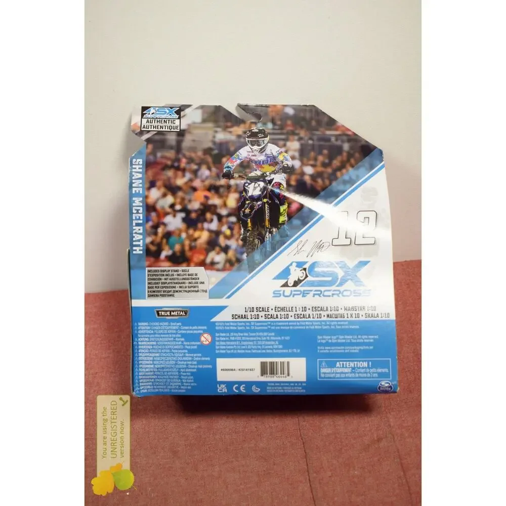 AMA Supercross Championship Motorcycle Shane McElrath #12 Figure 1:10 Scale